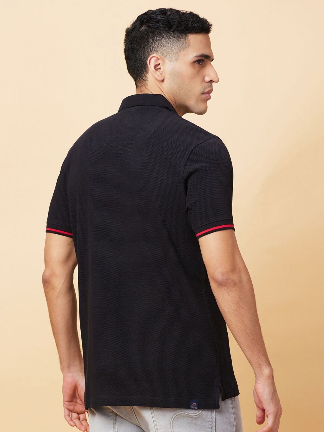 Being Human Men Polo Collar Applique T-shirt