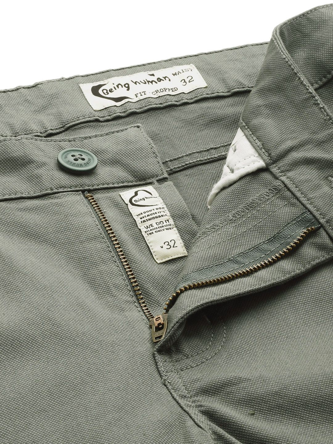 Being Human Men Textured Comfort Chinos Trousers