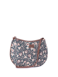 ZOUK Floral Printed Structured Jute Sling Bag