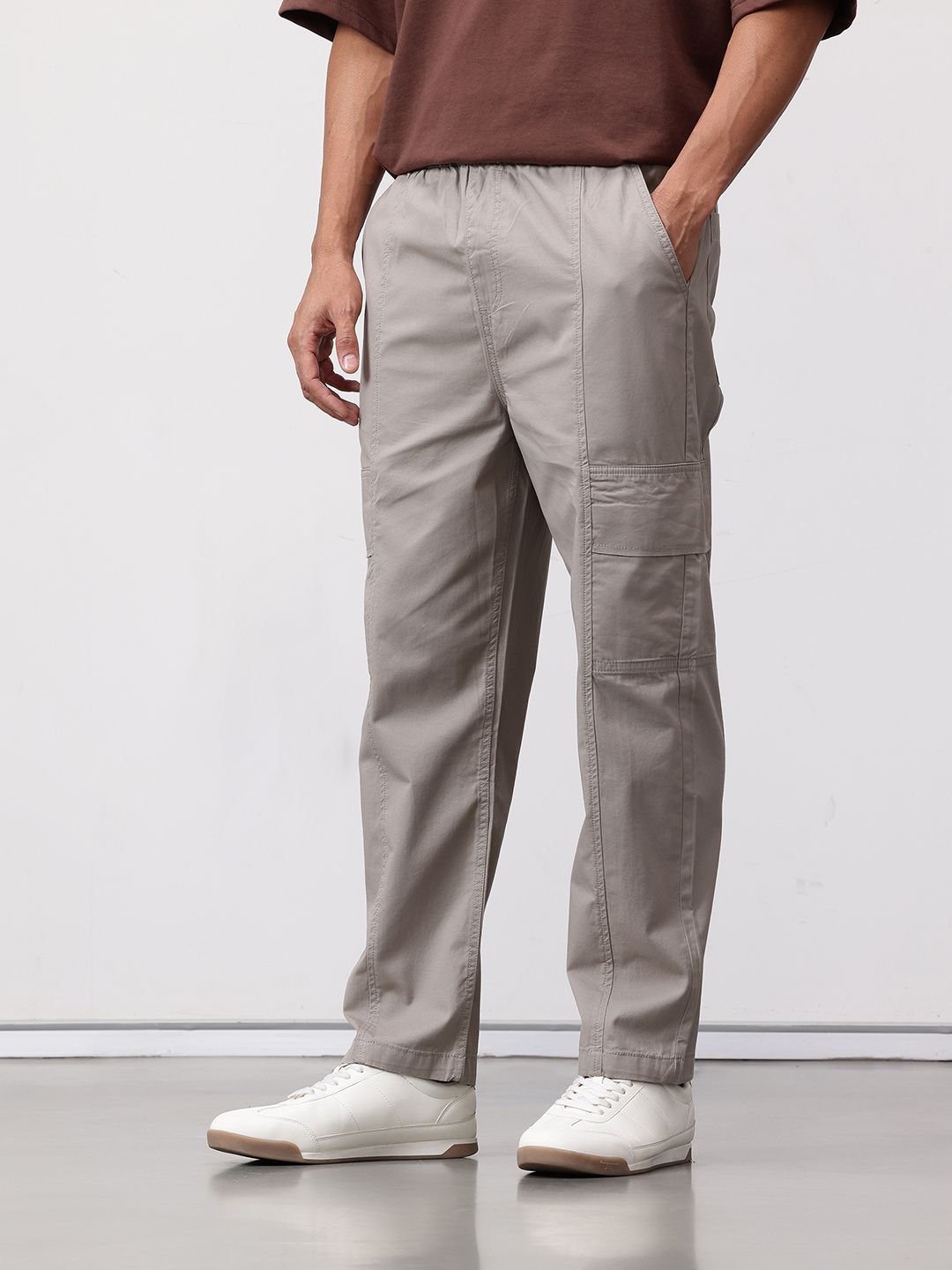 ether Men Mid-Rise Relaxed Fit Cargos