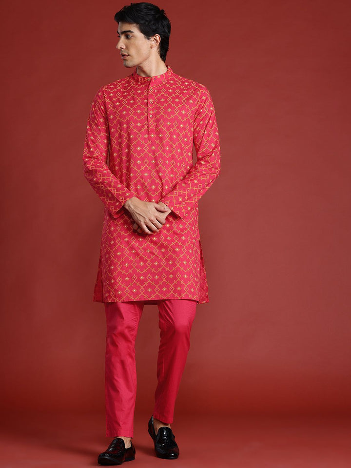 Anouk Ethnic Motifs Print Pure Cotton Kurta with Pyjamas