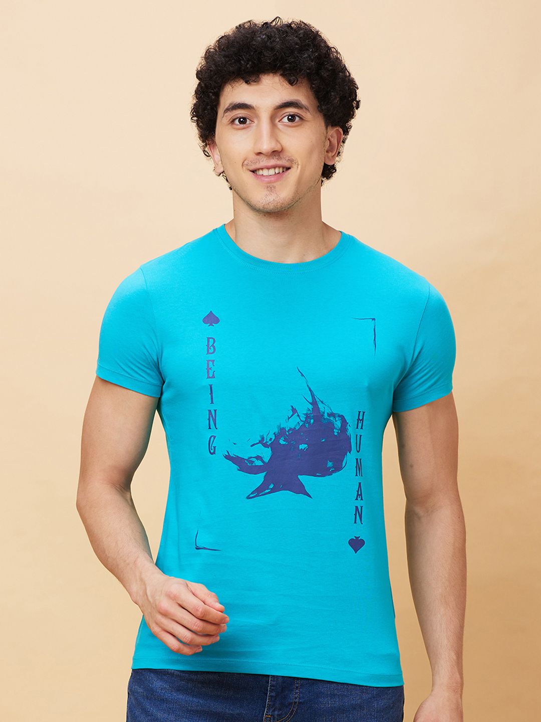 Being Human Printed Pure Cotton T-shirt