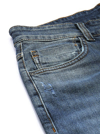 SPYKAR Men Rafter Slash Knee Heavy Fade Stretchable Jeans