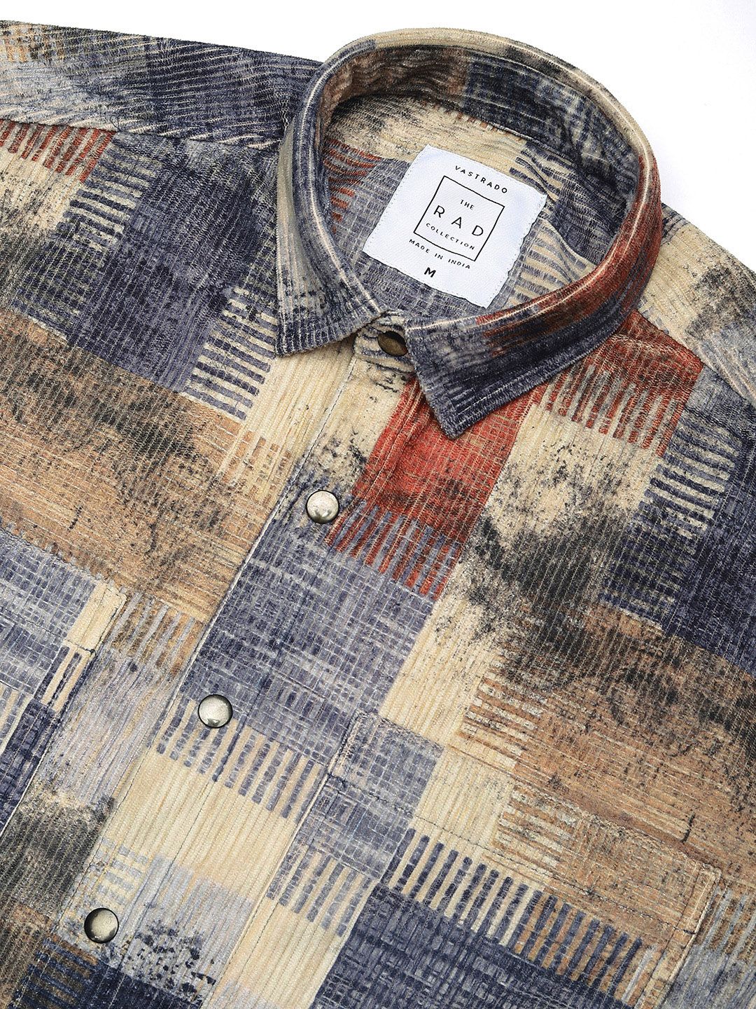 VASTRADO Men Classic Spread Collar Abstract Printed Cotton Casual Shirt