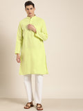 SOJANYA Men Lime Green Kurta