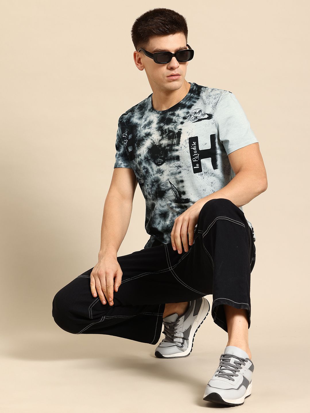 Being Human Tie and Dye Pure Cotton T-shirt