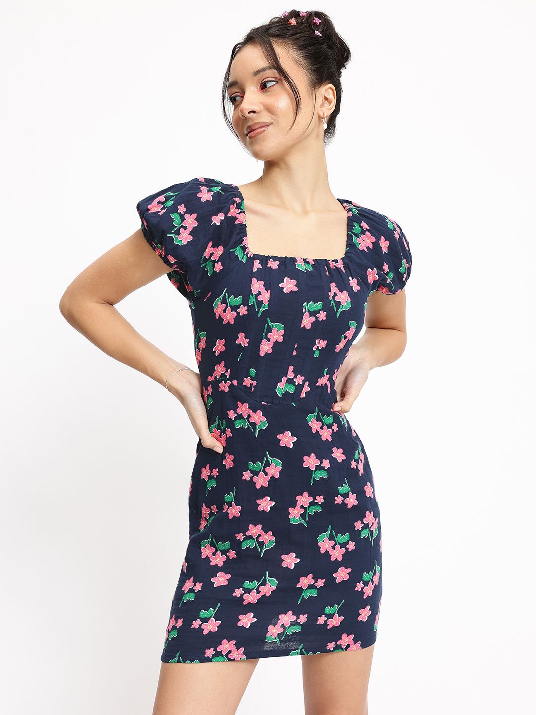 DressBerry Corset Crush Floral Dream Sheath Mini Dress