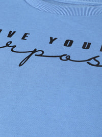 STREET 9 Women Blue Printed Sweatshirt