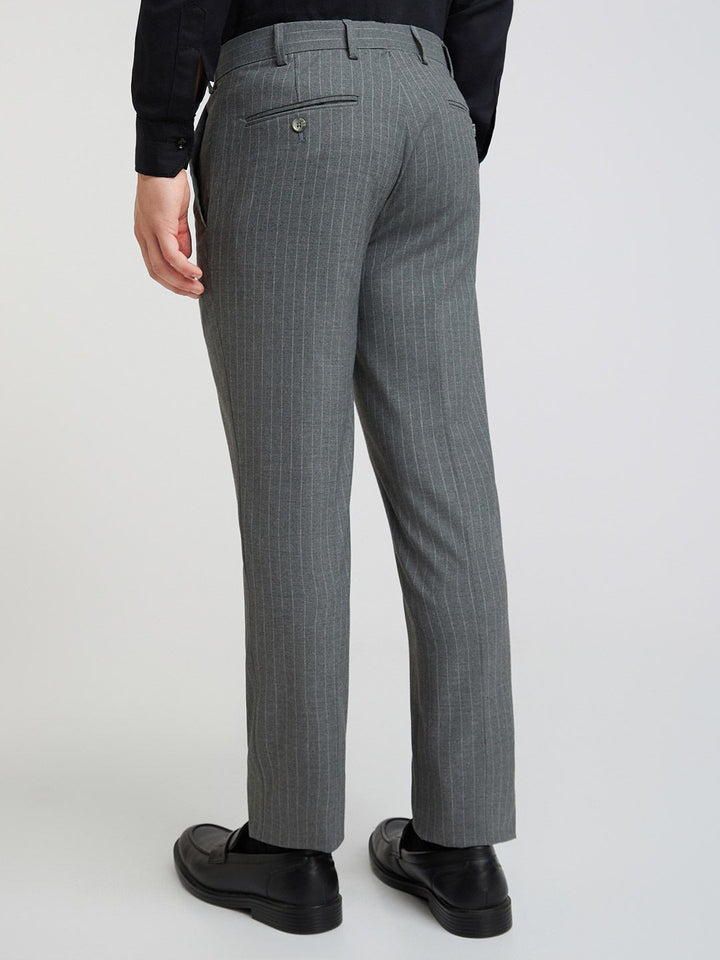Park Avenue Men Striped Slim Fit Formal Trousers