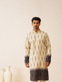 SOJANYA LUXE Embroidered Mandarin Collar Pure Cotton Straight Kurta With Pyjamas