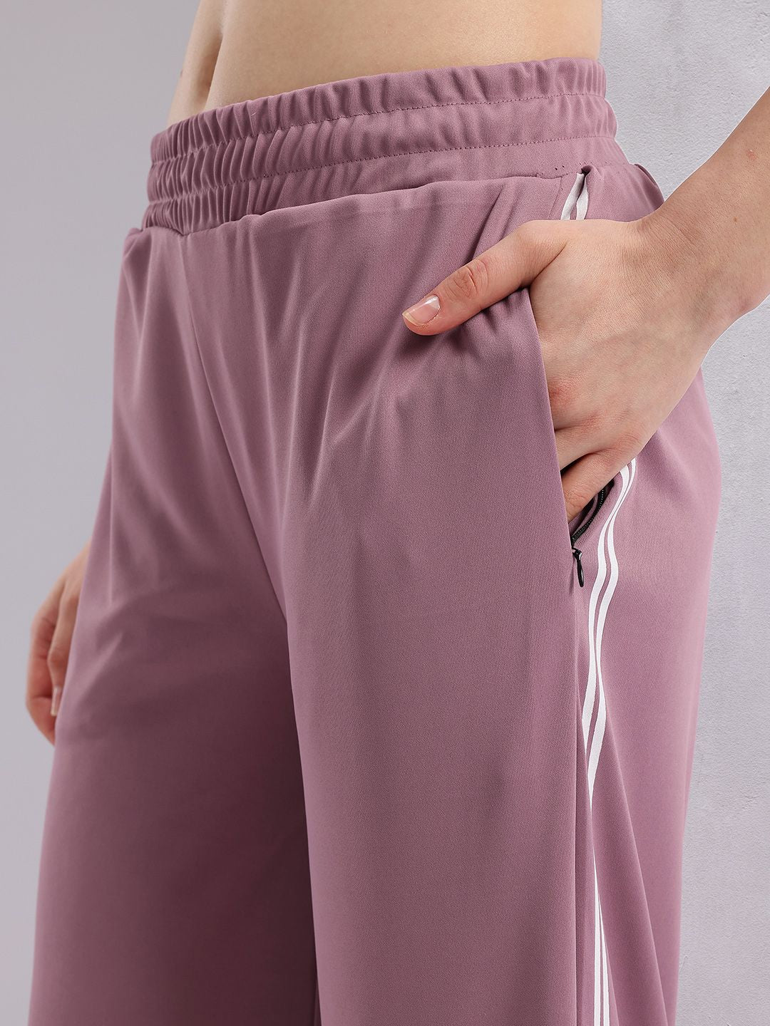 HRX by Hrithik Roshan Women Side Stripes Slit Wide Leg Training Track Pants