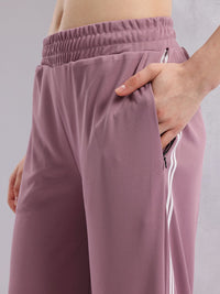 HRX by Hrithik Roshan Women Side Stripes Slit Wide Leg Training Track Pants