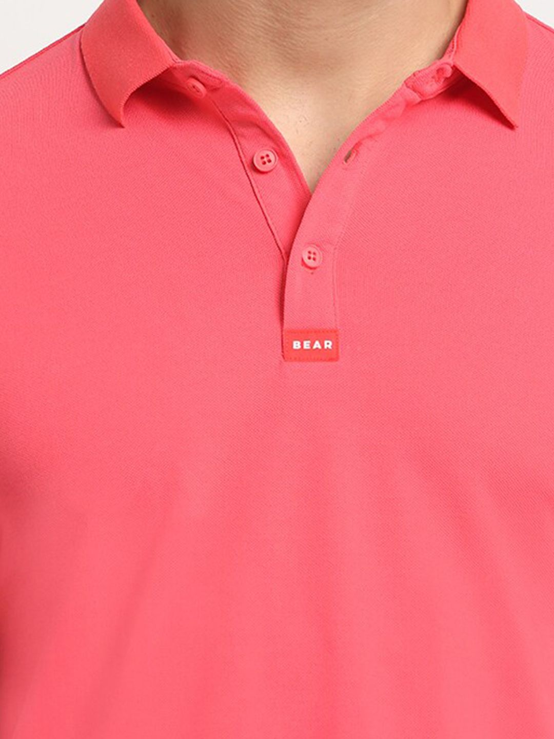 THE BEAR HOUSE Polo Collar Short Sleeves Slim Fit T-shirt