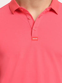 THE BEAR HOUSE Polo Collar Short Sleeves Slim Fit T-shirt