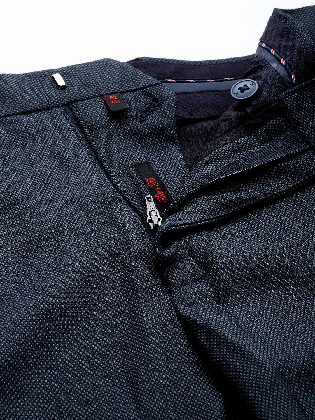 Raymond Men Textured Slim Fit Trousers