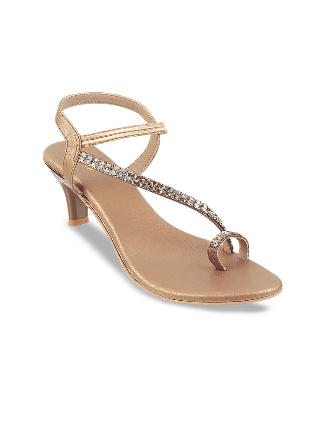Mochi Embellished One Toe Party Kitten Heels With Backstrap