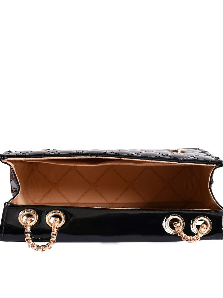 Lino Perros Black Quilted Shoulder Bag