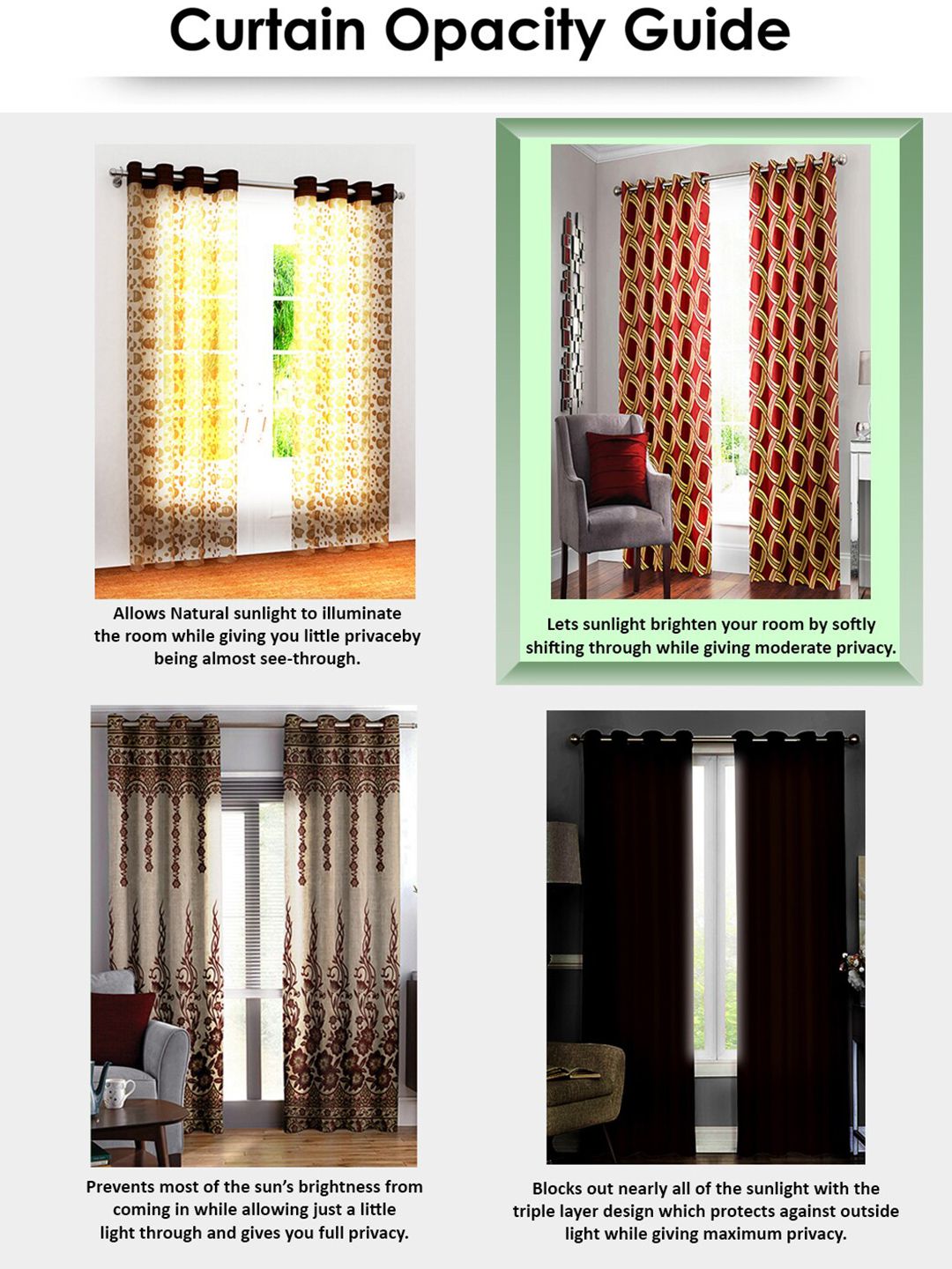 Story@home 2 Pieces Purple & Beige Floral Door Curtains