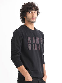 RARE RABBIT Men Marcia Typography Printed Sweatshirt