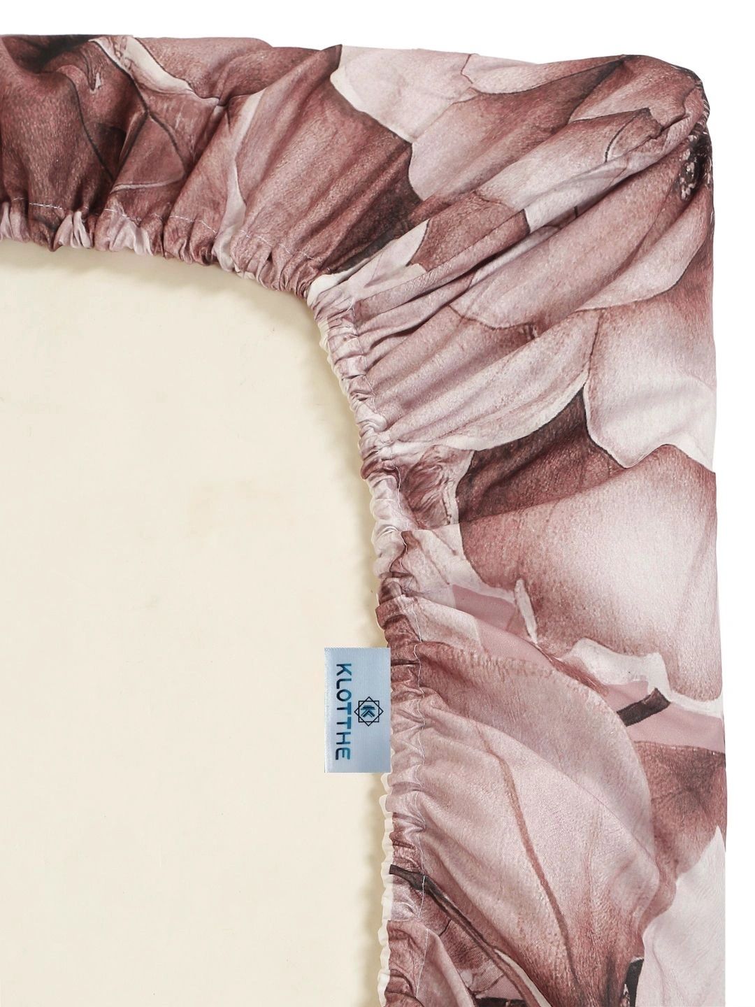 Moda Rapido X KLOTTHE Brown & Pink Floral 400 TC King Bedsheet with 2 Pillow Covers