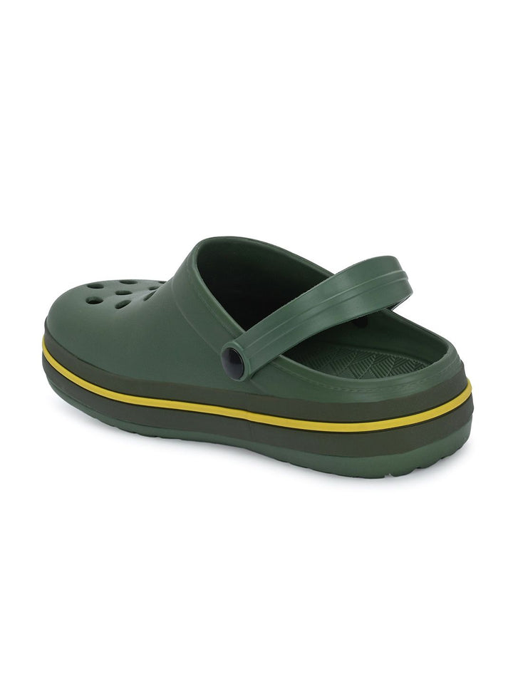 HRX by Hrithik Roshan Men Olive Green Rubber Clogs