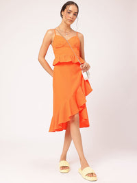 DressBerry Ruffles Charade Seersucker Top & Skirt Co-Ords