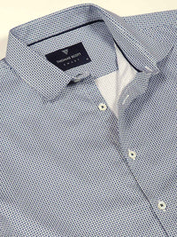 Thomas Scott Premium Slim Fit Micro Ditsy Printed Cotton Formal Shirt