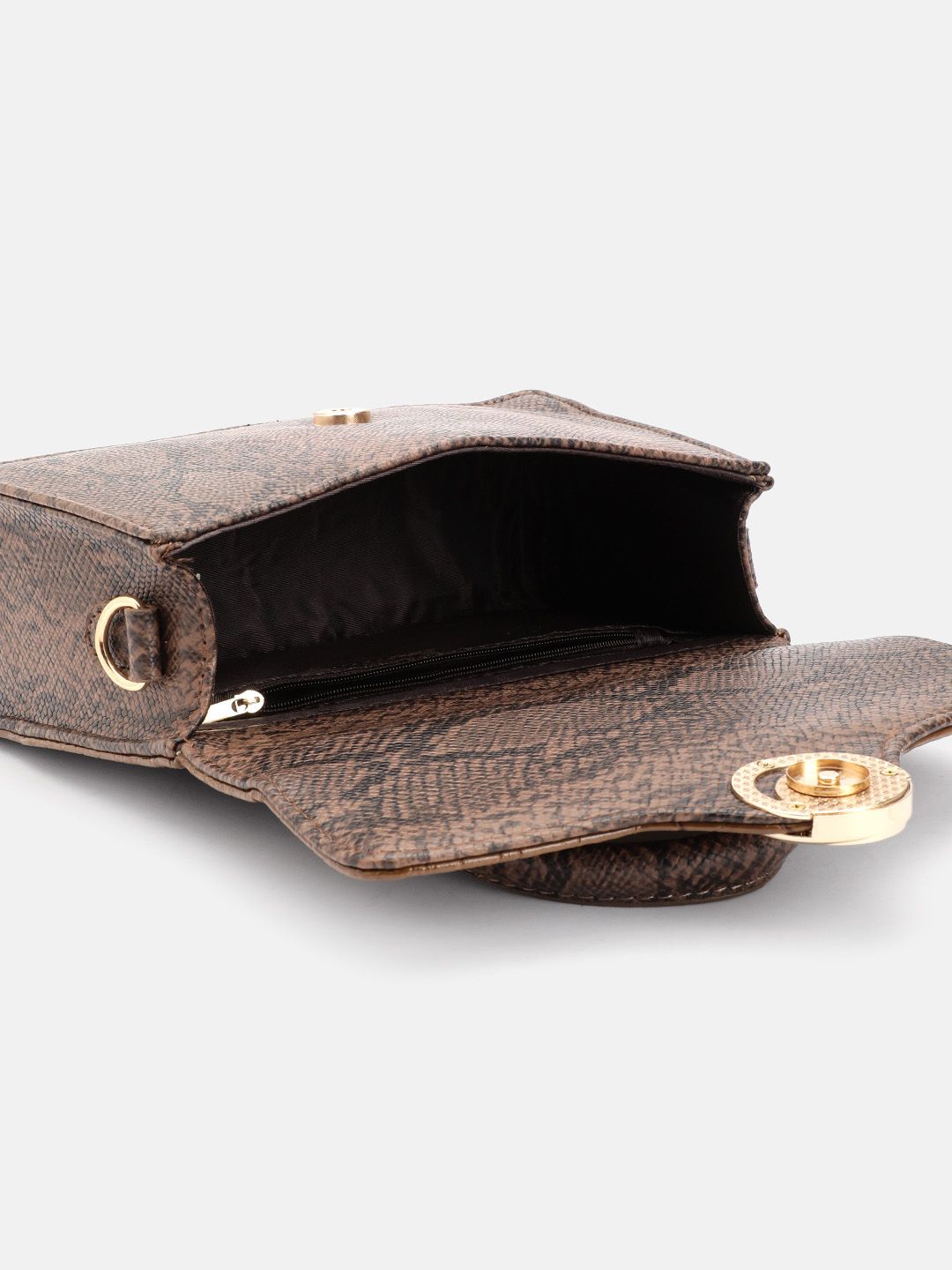 DressBerry Snake Skin Textured Satchel
