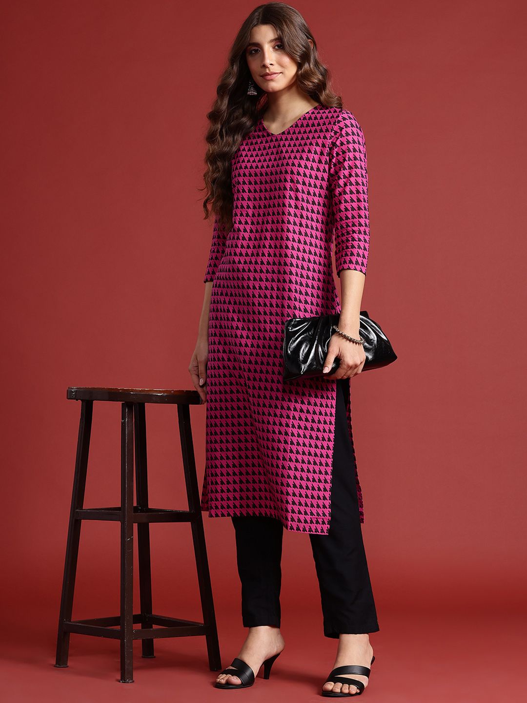 Anouk Women Geometric Printed Kurta