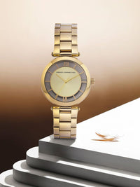 Sambungan Perancis Wanita Analog-toni Emas Watch FCL0001D