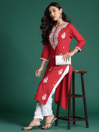 Indo Era Ethnic Motifs Embroidered Thread Work Kurta