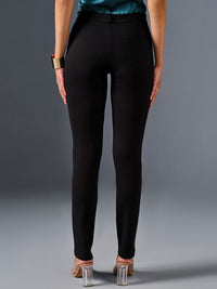 AND Women Skinny Fit Mid Rise Trousers