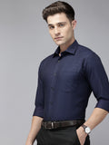 Park Avenue Pure Cotton Self-Design Slim Fit Formal Shirt