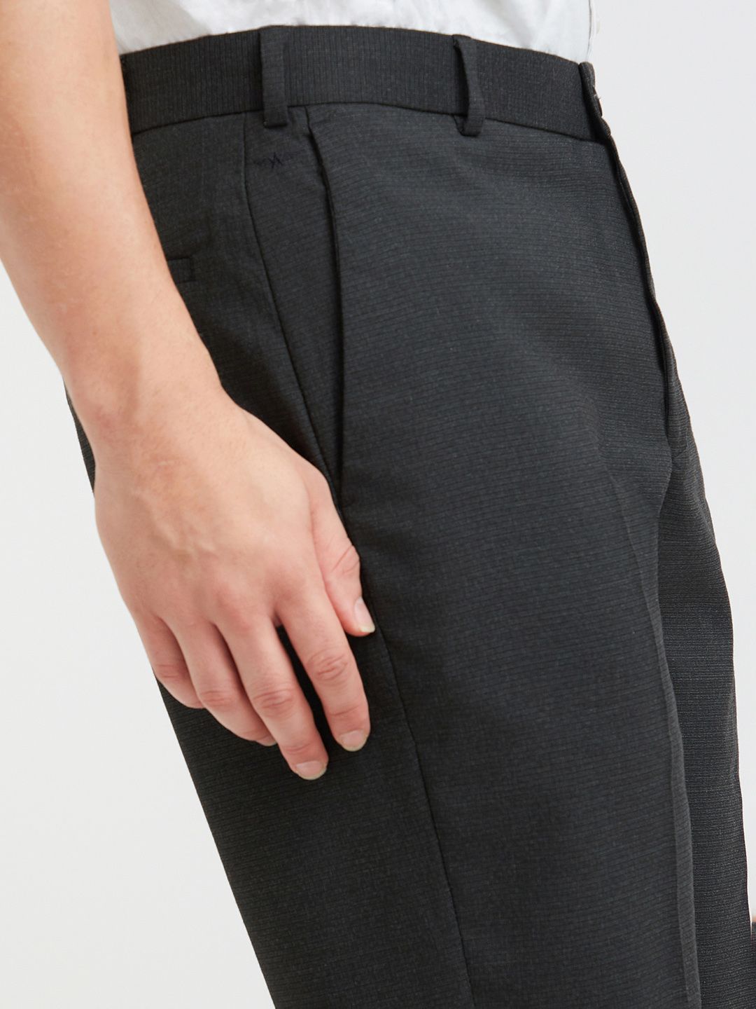 Park Avenue Men Textured Formal Trousers