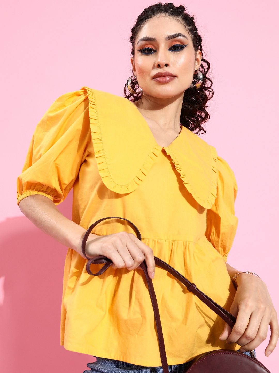 Athena Women Bright Yellow Sleek Top
