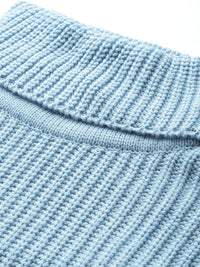 DressBerry Self-Striped Drop-Shoulder Sleeves Pullover