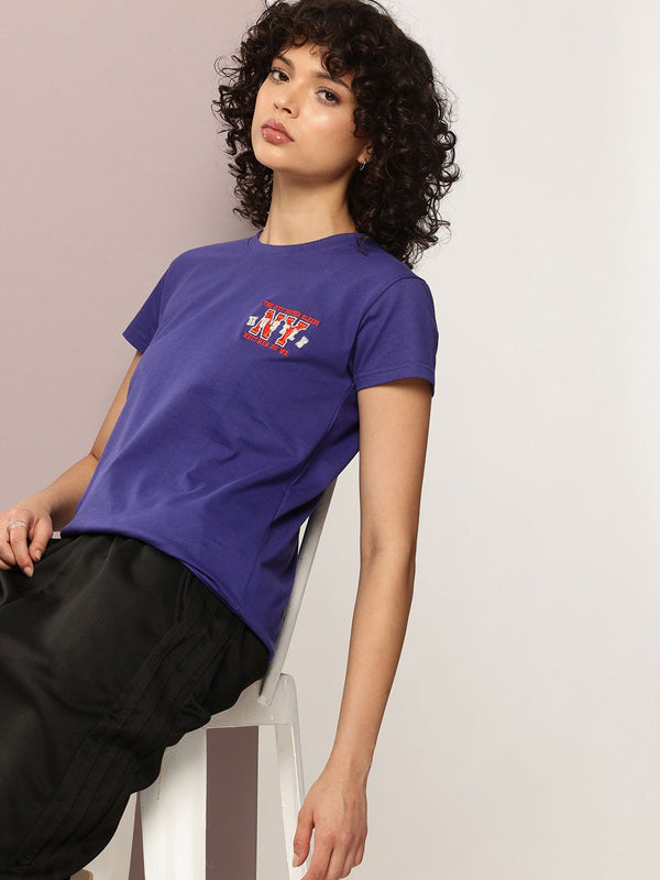 DILLINGER Pure Cotton T-shirt With Embroidered Detail