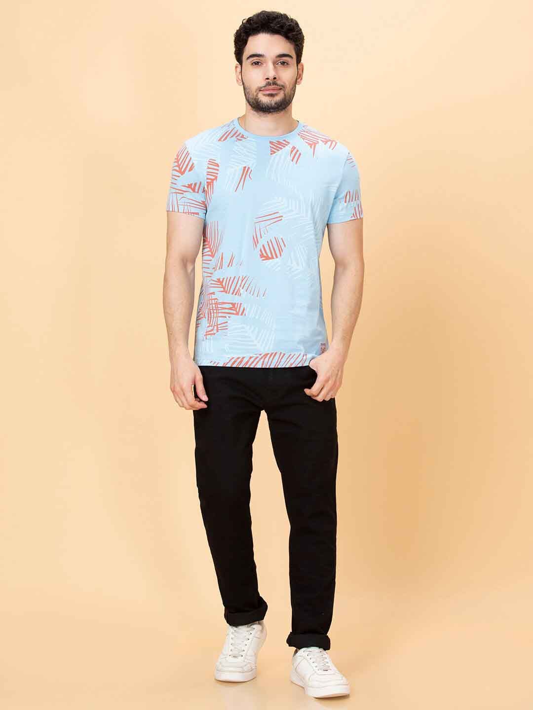Being Human Tropical Printed Round Neck Casual T-shirt