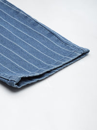 Garage Co Indian Lelaki Lurus Fit Printed Regangan Seluar Jeans