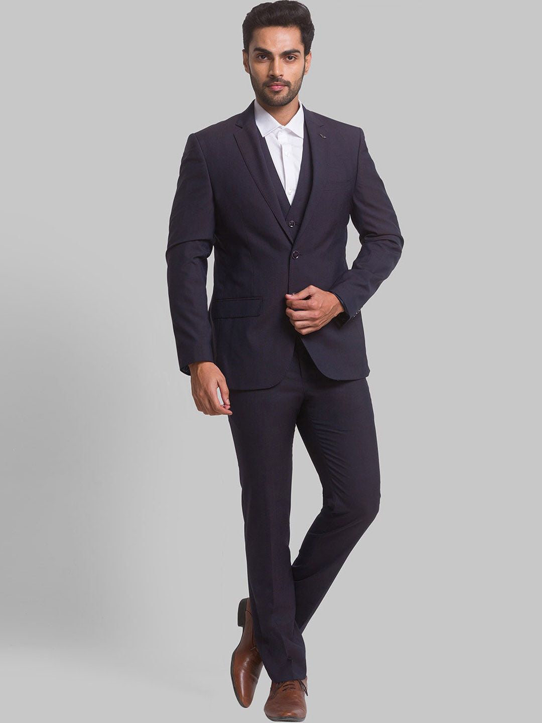 Park Avenue Single-Breasted Super Slim-Fit 3-Piece Formal Suit