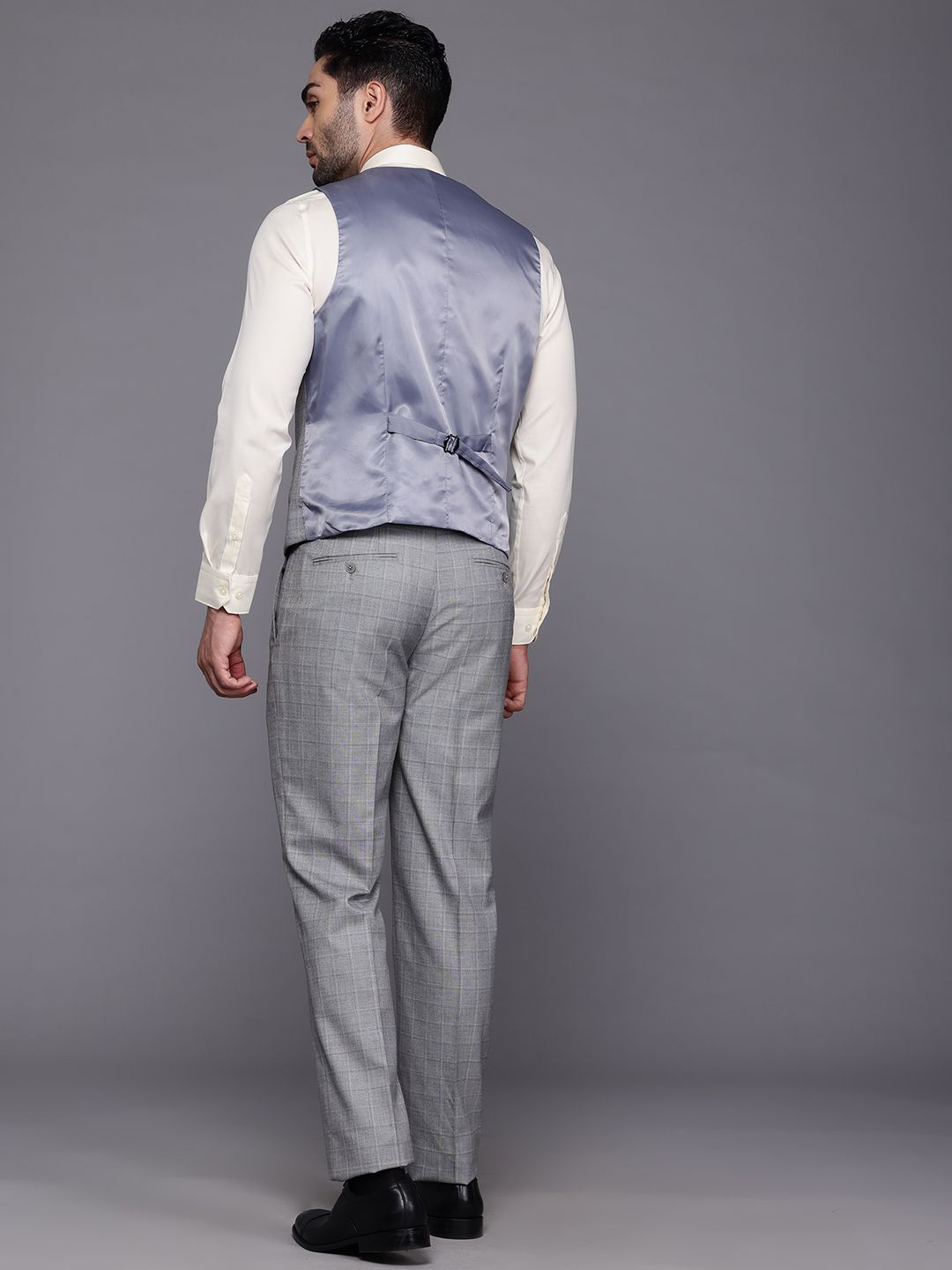 Raymond Checked Contemporary Fit Notched Lapel 3-Piece Suit