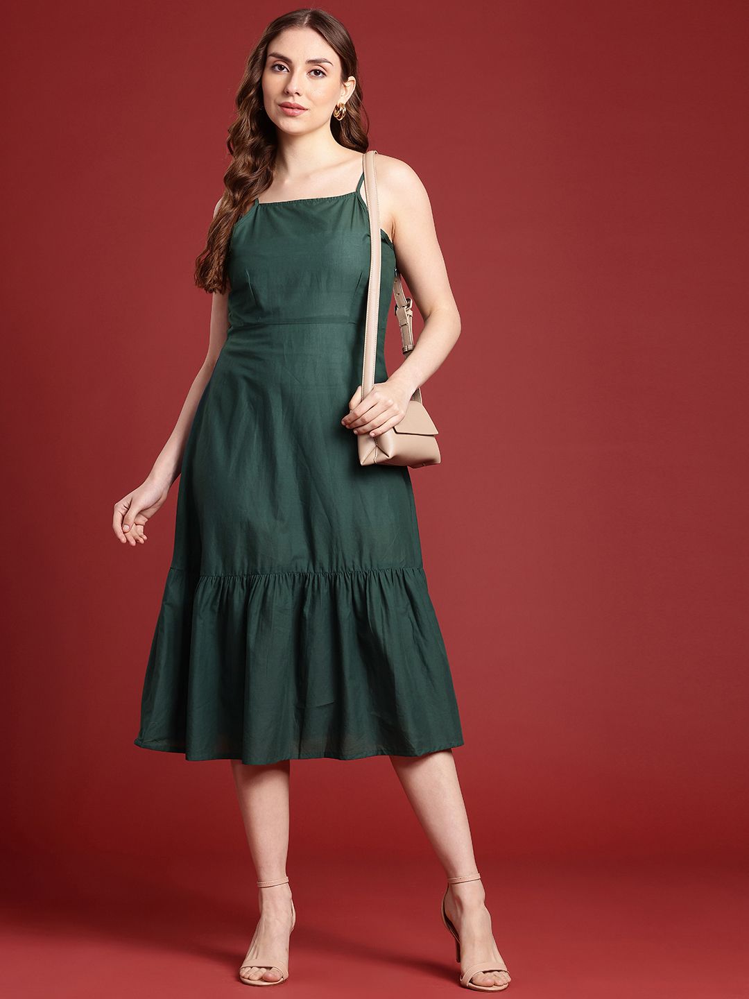 all about you Pure Cotton A-Line Midi Dress
