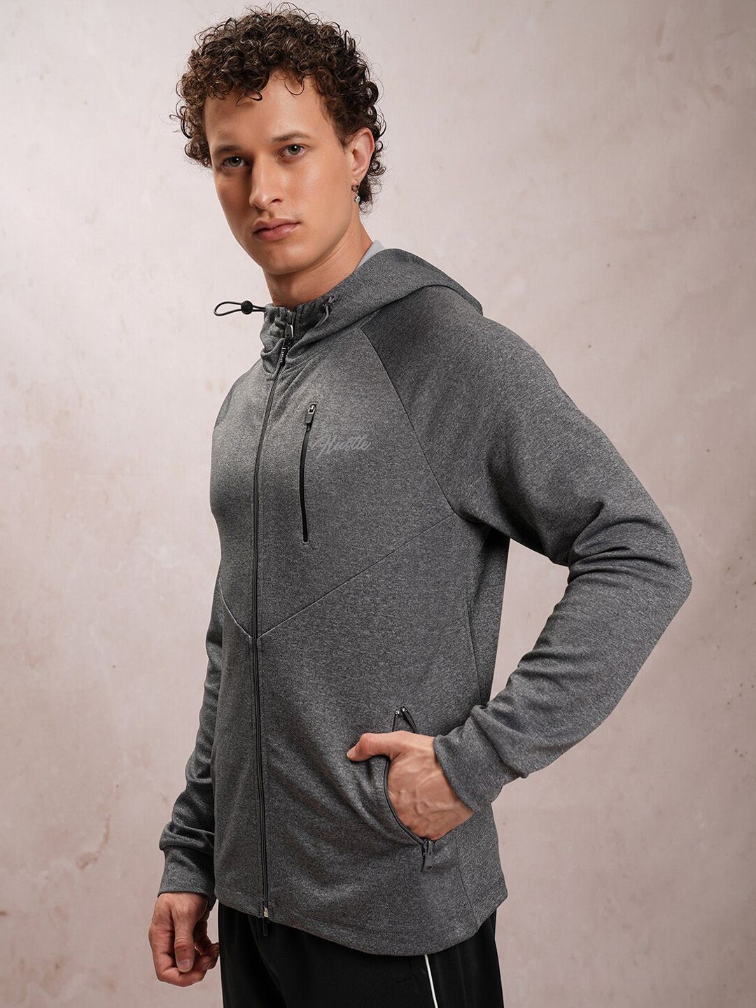 HIGHLANDER Mock Collar Open Front Jacket