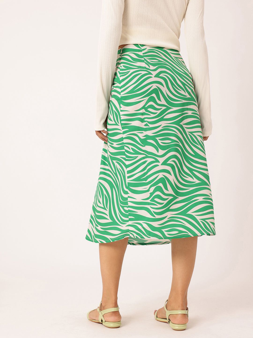 DressBerry Hyper Brights Animal Print Midi Skirt
