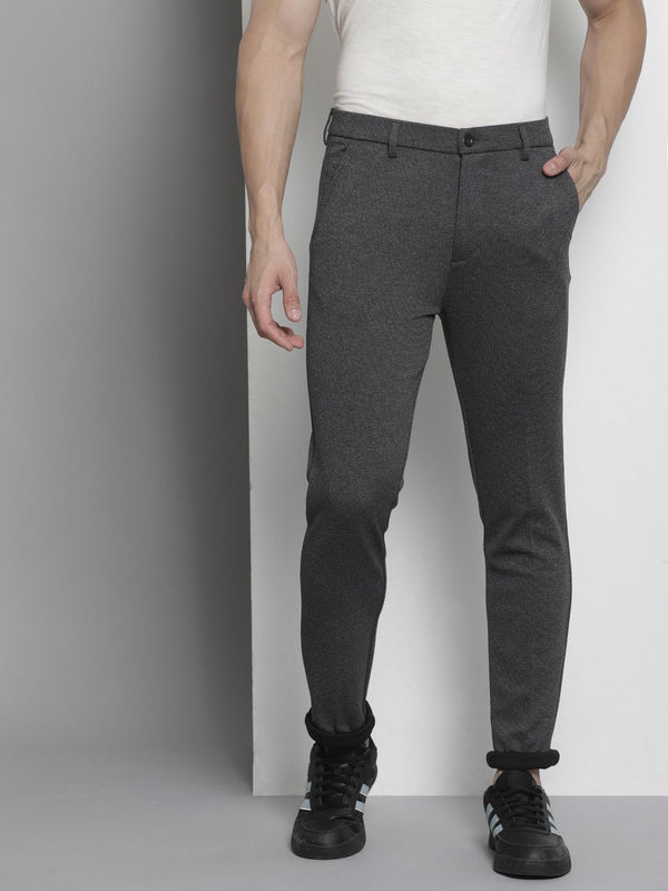 The Indian Garage Co Men Solid Regular Fit Trousers