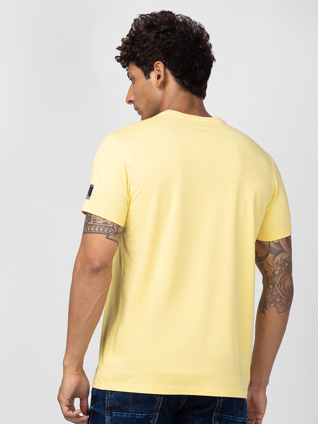 SPYKAR Men Cotton Typography Printed Slim Fit T-shirt