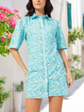 DressBerry Garden Vibes Floral Shirt Mini Dress