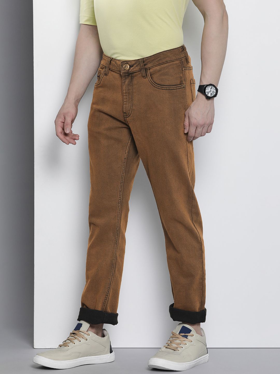 The Indian Garage Co Men Solid Slim Fit Jeans