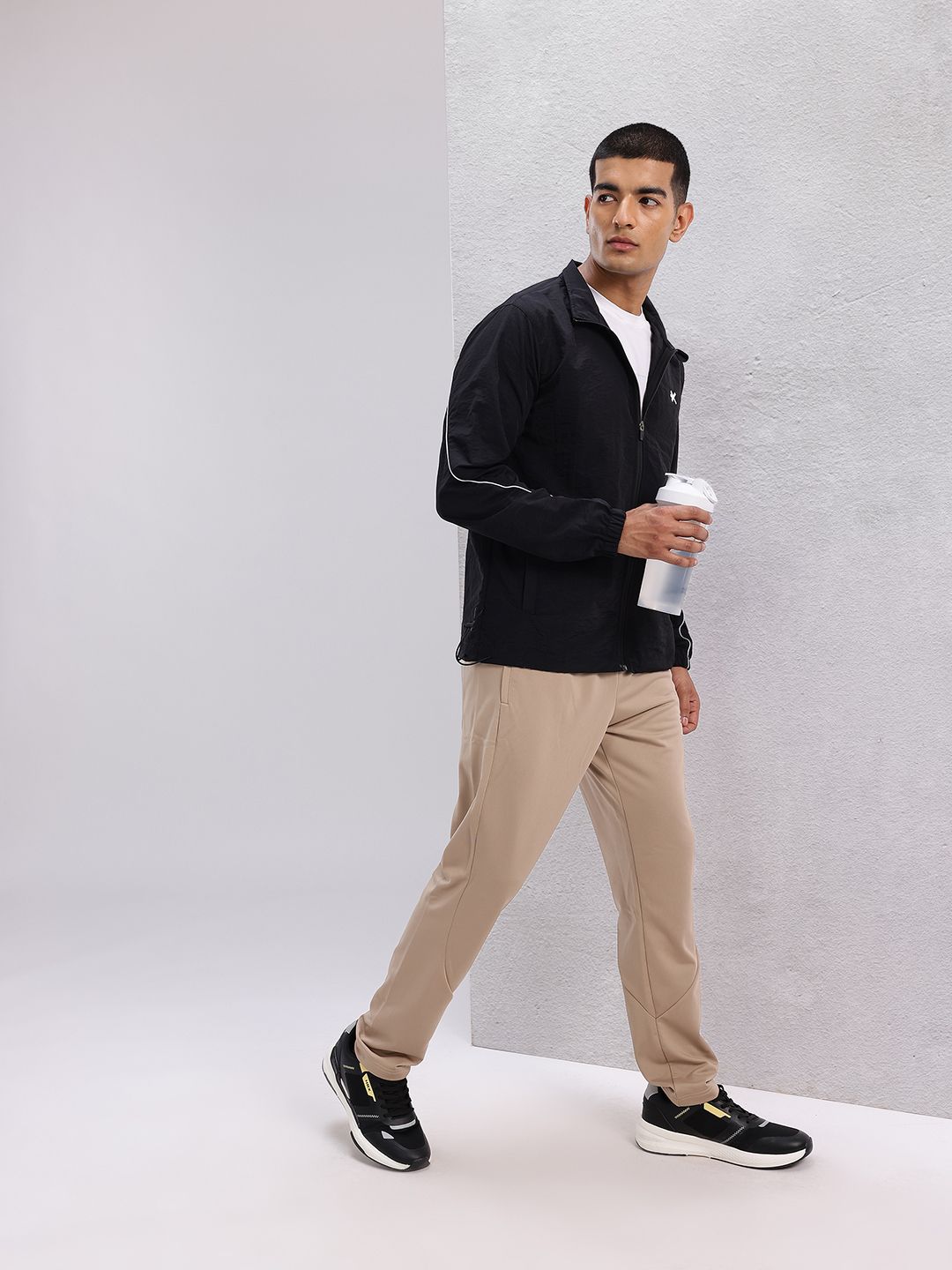 HRX by Hrithik Roshan Mock Collar Rapid-Dry Running Jacket with Toggle Hem