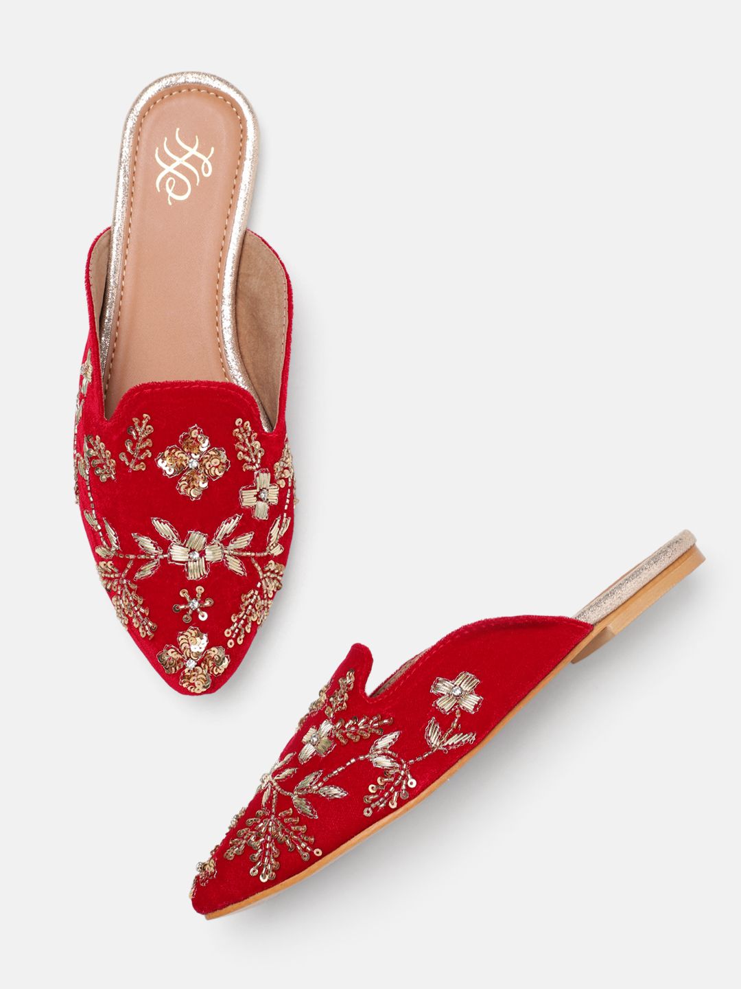 House of Pataudi Women Embellished Ethnic Mules